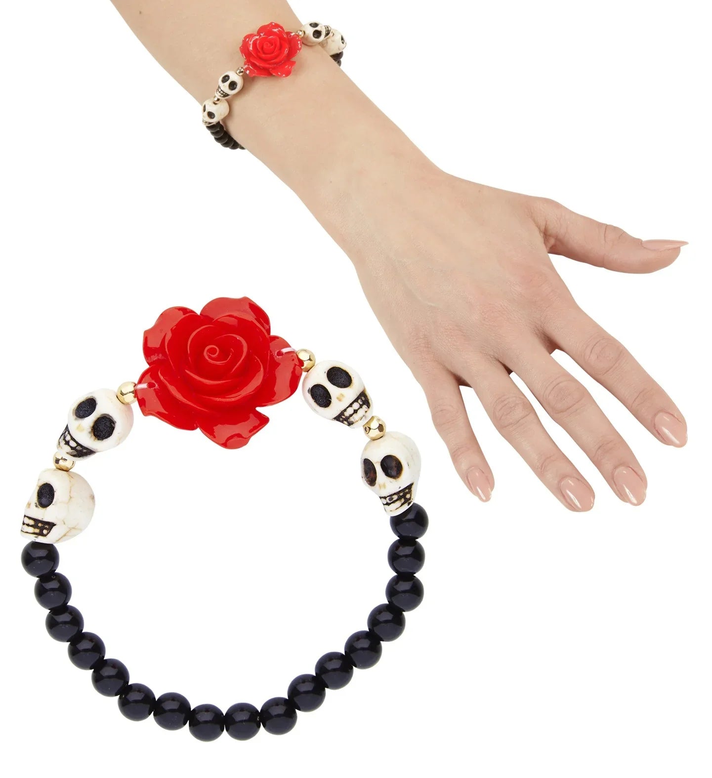 Pulsera con Rosa y Calaveras COMPLEMENTOS Widmann